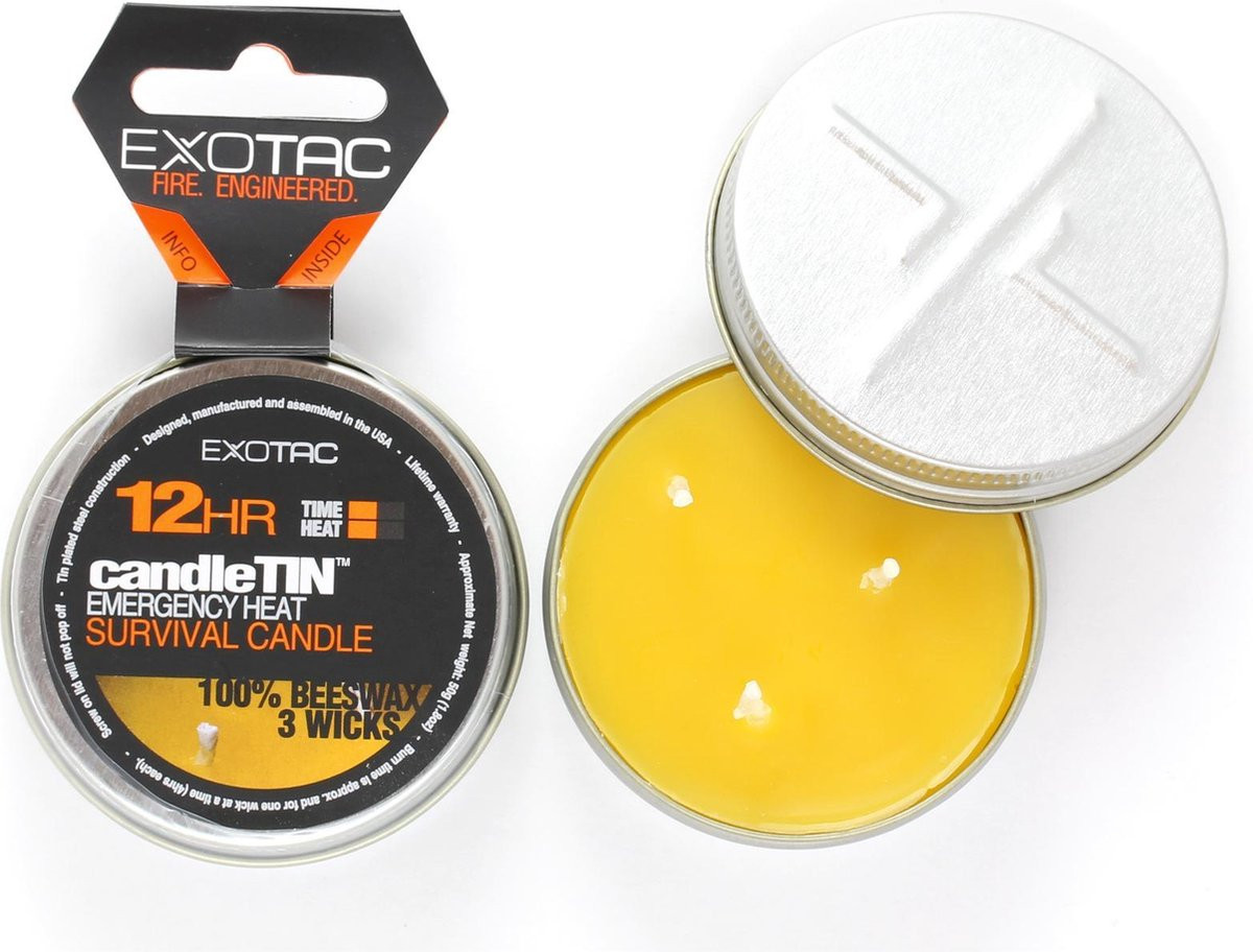 Exotac CandleTIN Small Slow Burn Bijenwax kaars