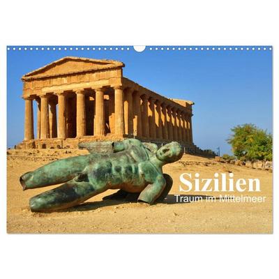 Sizilien - Traum im Mittelmeer (Wandkalender 2026 DIN A3 quer), CALVENDO Monatskalender