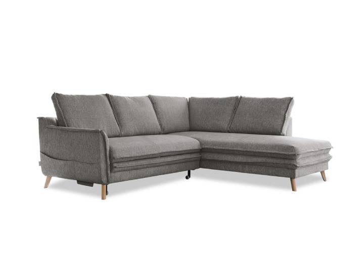 Canapé d'angle 6pl limited convertible, angle droit, gris