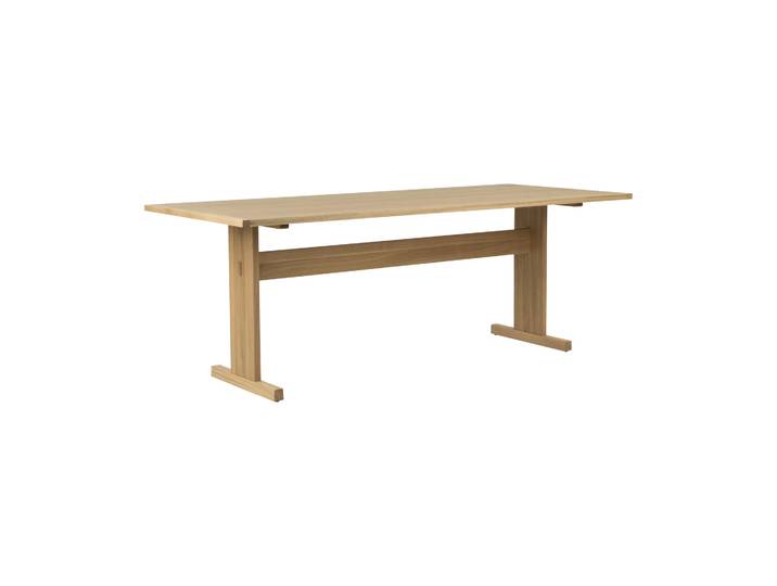 Mavis Table à manger Arv 200x85 cm Chêne blanchi pigmenté, finition mate laquée