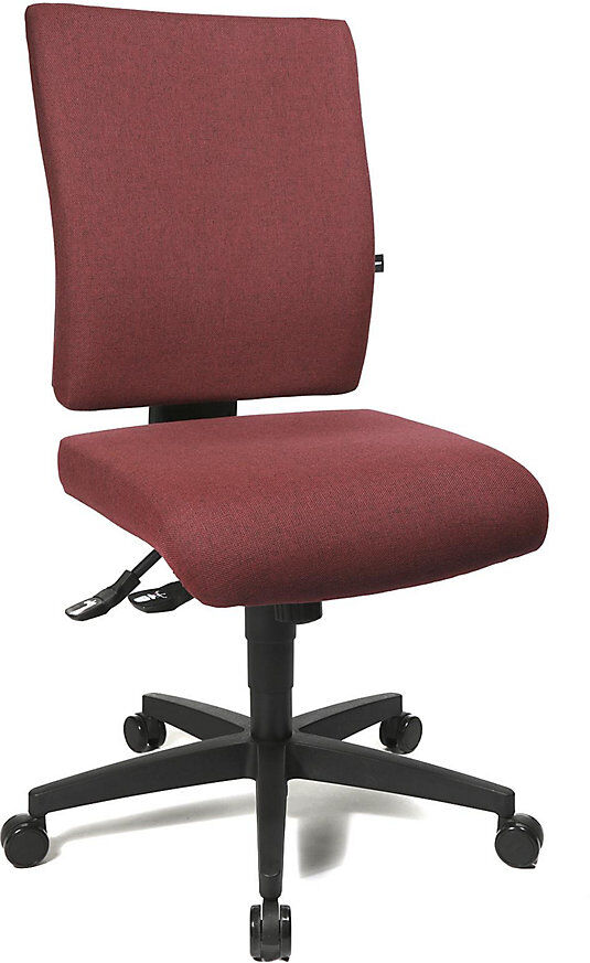 Bürostuhl COMFORT, Höhenverstellbare Rückenlehne, Bezug bordeaux Topstar