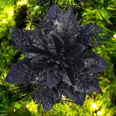 Multicon Wholesale Hub Flower Christmas Tree, Christmas Golden Glitter, Decoration Ornaments Color, Glitter Home Party Decoration Supp bk