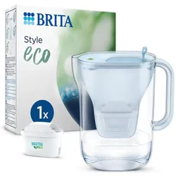 Brita Style eco inkl. 1x Maxtra Pro Pure Performance, Wasserfilterkanne, Blau