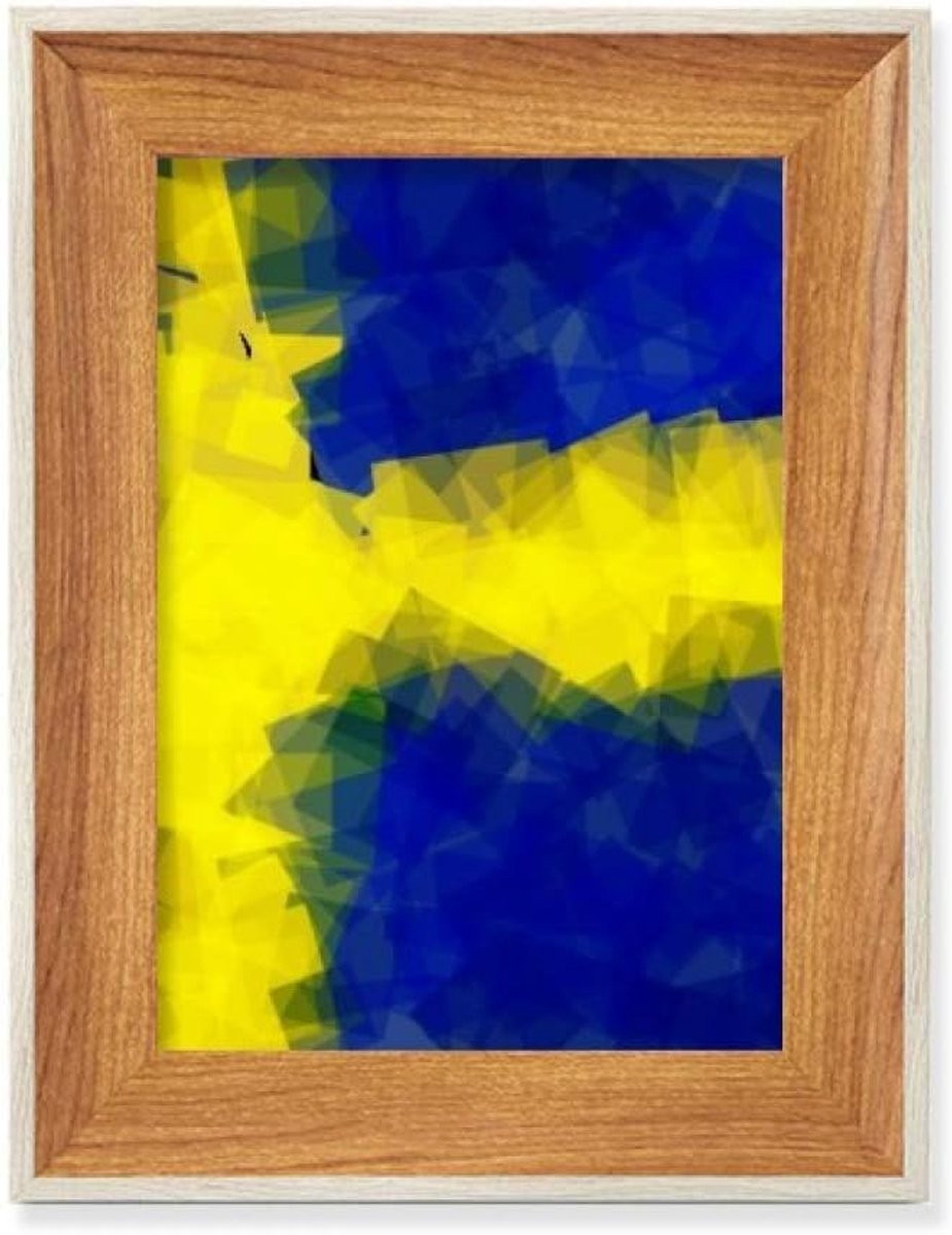 Houten Fotolijst Fotohouder Decoratie Zwart met Wit Randje 4x6 inch