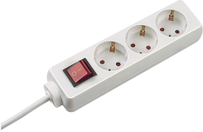 Bachmann Multiprise 3x avec fiche coudée blanc 384.272S (384.272S)
