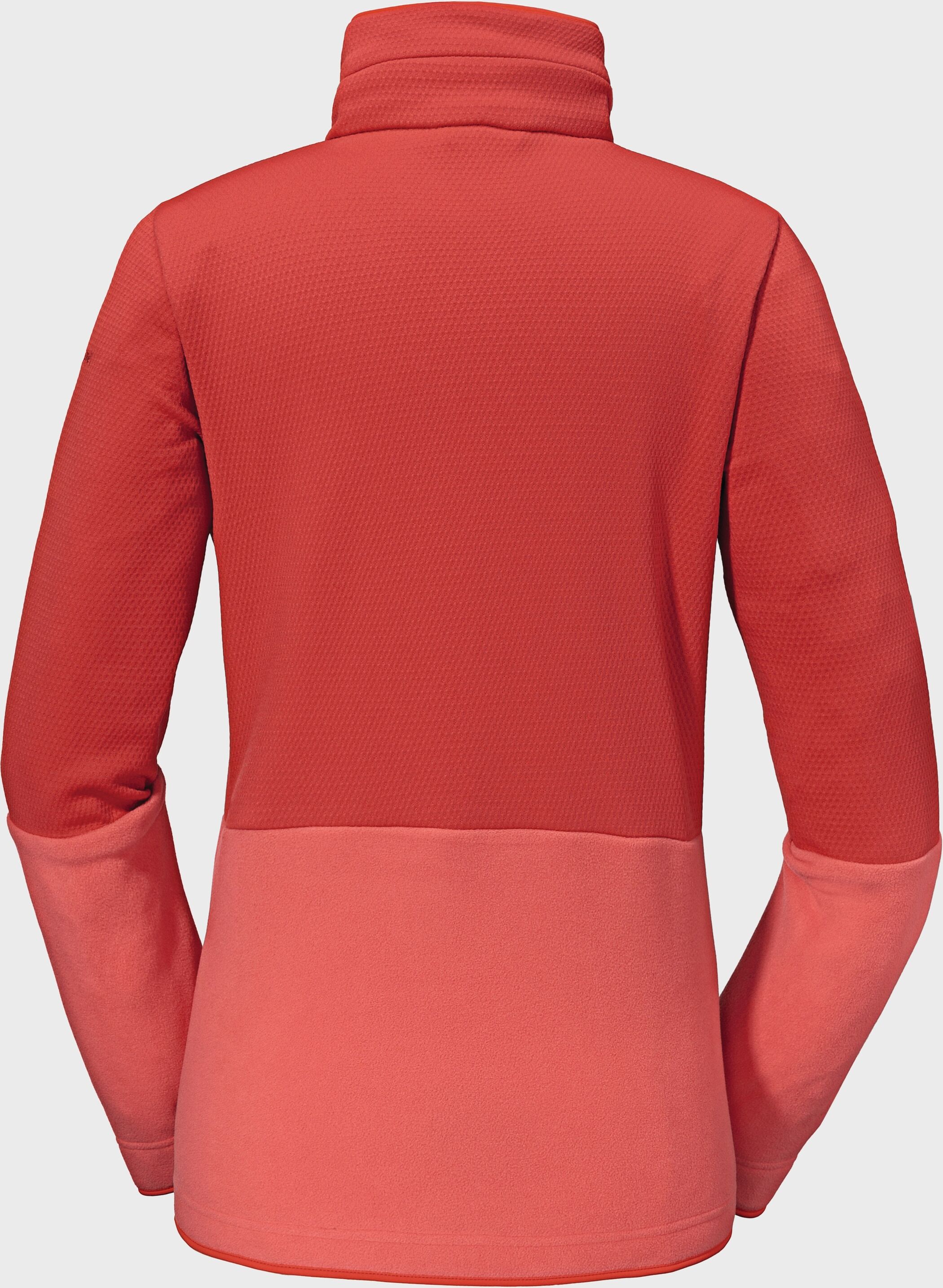 Fleecejacke SCHÖFFEL "Fleece Jacket Pelham L", Damen, Gr. 44, rosa (3090, rosa), Oberstoff Rumpf oben: 100% Polyester Oberstoff Rumpf unten: 100% Polyester, regular fit, hoch geschlossener Ausschnitt, Jacken Fleecejacke 3090, rosa 44