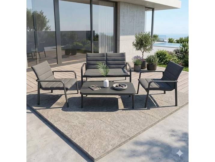 OUTLIV. Fontana Loungeset inkl. Loungetisch Aluminium/Mischgewebe