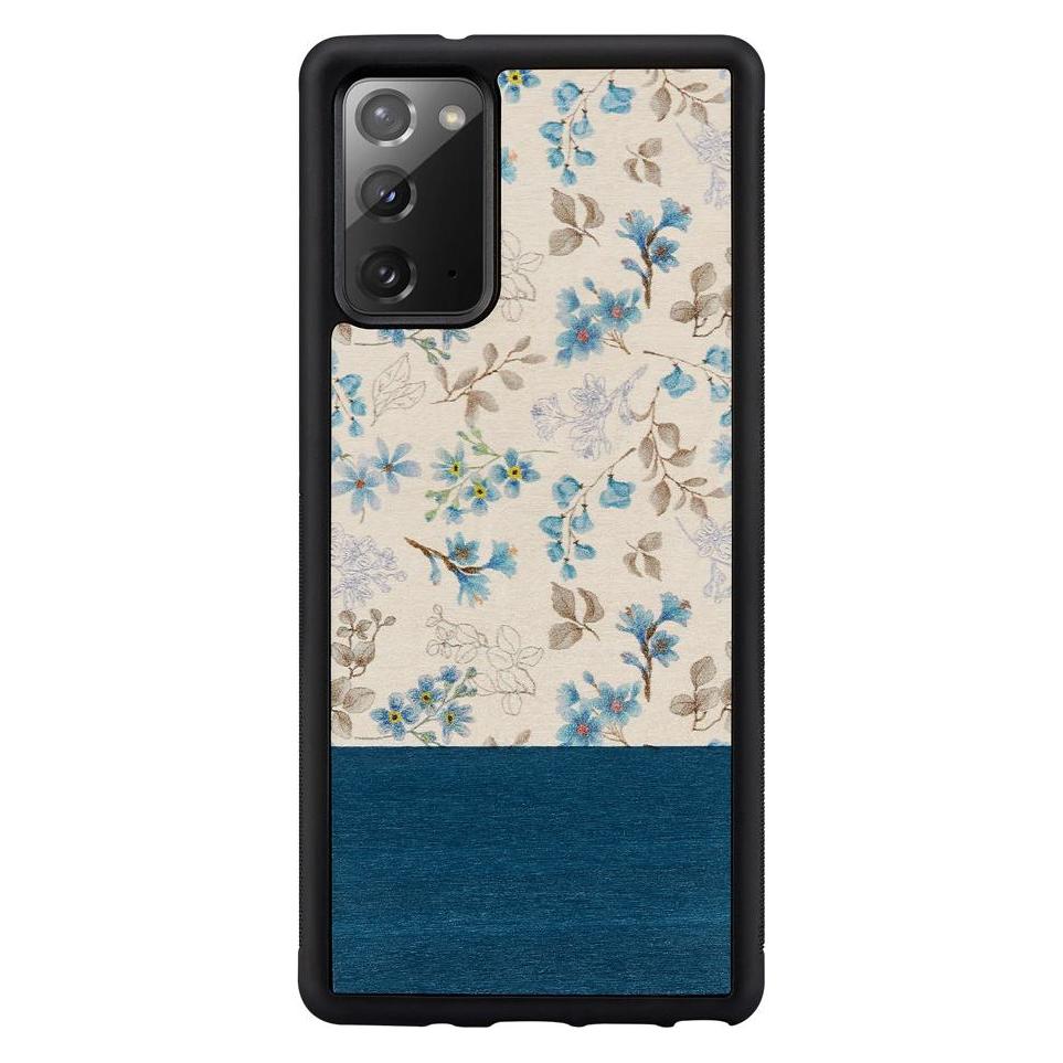 Man.Wand & WOOD case for Galaxy Note 20 blue flower black (Samsung Galaxy Note 20) (1000001344)