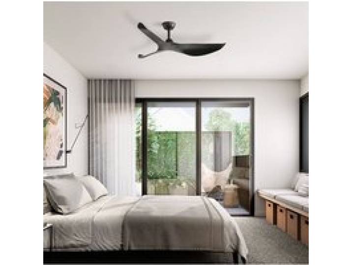 Ventilateur De Plafond 132 cm Noir Brasseur D Air Moderne FloraGrace Pour Chambre Salon Telecommande Incluse 132x132x35 6cm