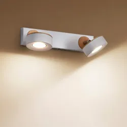 OSRAM LED Decor Spot Pluto 2er Wand- und Decken Strahler Weiß mit flexiblen Strahlern