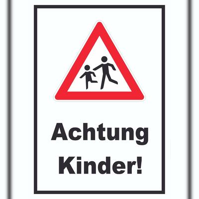 HB-Druck Achtung Kinder Schild Vorsicht Kinder A2 (420x594mm)