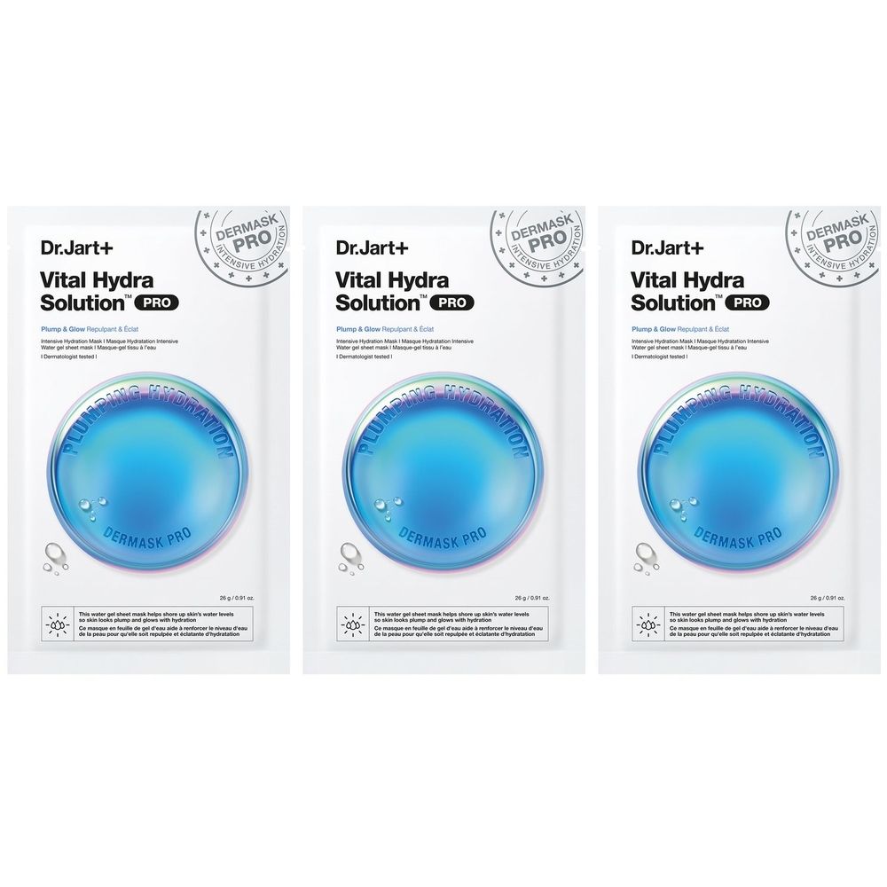 Dr.Jart+ Dermask Vital Hydra Solution Pro + Hyaluronic Acid x3 3x26 g Gesichtsmaske