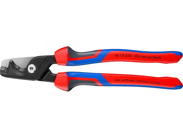 KNIPEX StepCut XL Kabelschere 95 12 225 rot/blau Länge 225mm (95 12 225)