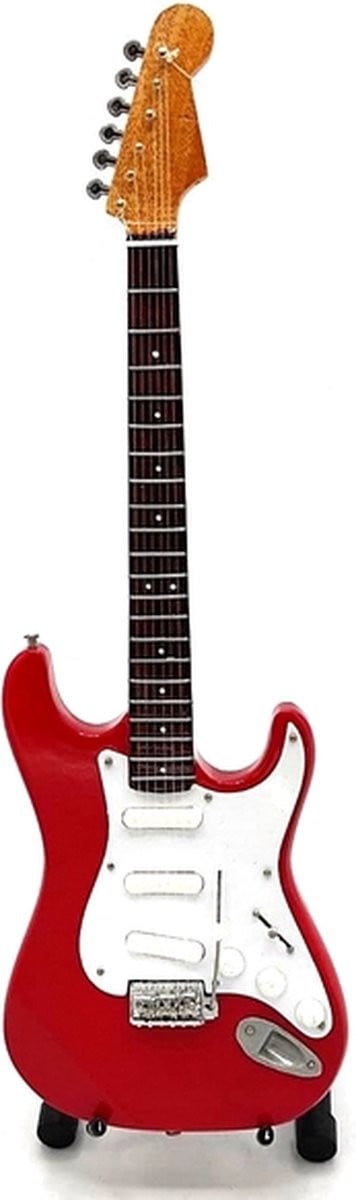 Miniature Mark Knopfler gitaar Rood 25 cm