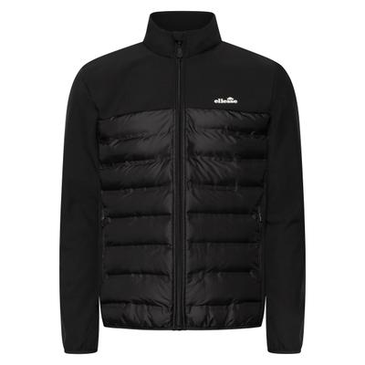Hybridjacke ELLESSE "SOLZAGO HYBRID JACKET", Herren, Gr. M, schwarz, Web, Obermaterial: 95% Polyester, 5% Elasthan, normal, Jacken, mit wasserabweisenden und windabweisenden Eigenschaften