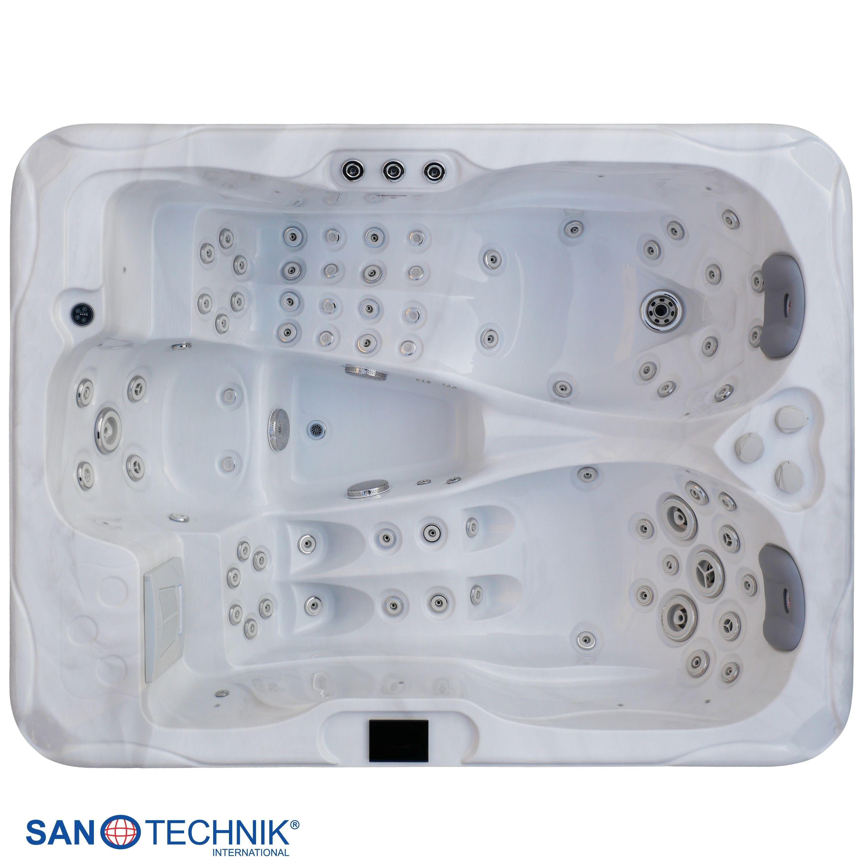 Sanotechnik Outdoor Whirlpool MAURITSIUS inkl. Abdeckung u. Stiege