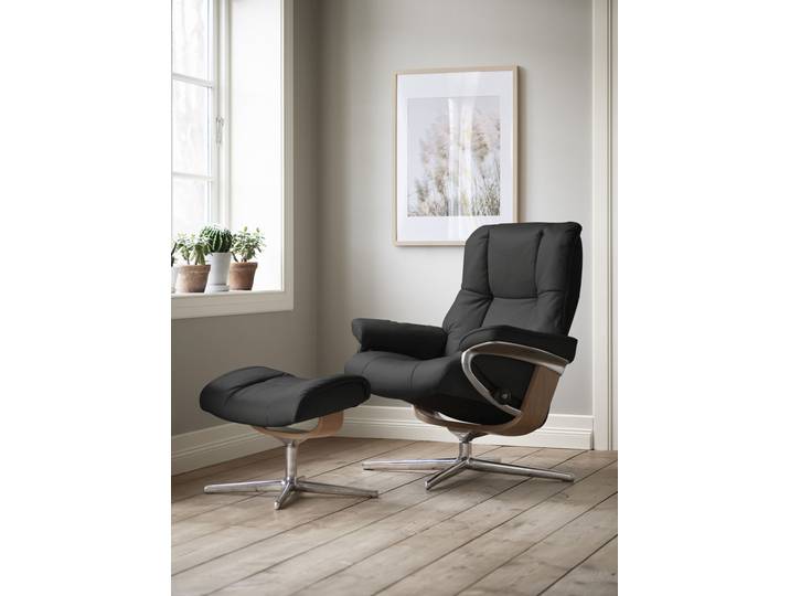 Relaxsessel, Leder PALOMA, Schwarz, 92×103×79 cm, Cross Base, Klassisch & Modern, Stressless