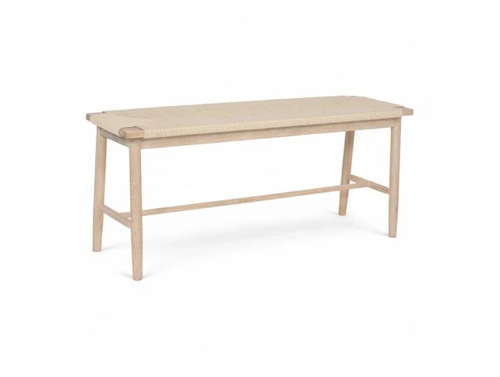 Sitzbank Prime 110 cm - Geflechtsitz, Eiche bianco