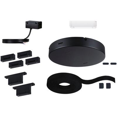 PAULMANN Hängeleuchte "ULine Gurt Belt Basisset 5m max. 60W Schwarz", schwarz, Ø 25cm H: 4cm, 10 Stk., Leuchten, Hängeleuchte