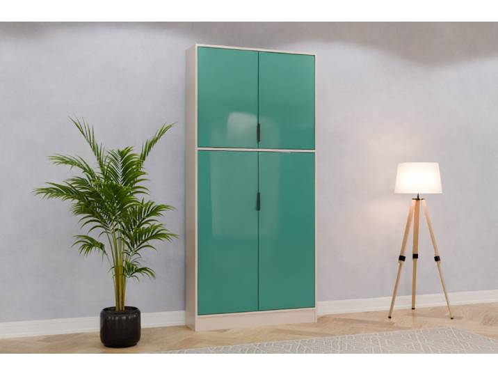 Schrank nach Maß - RAL 6033 Minttürkis - 233x110x29cm - Individuell konfigurieren