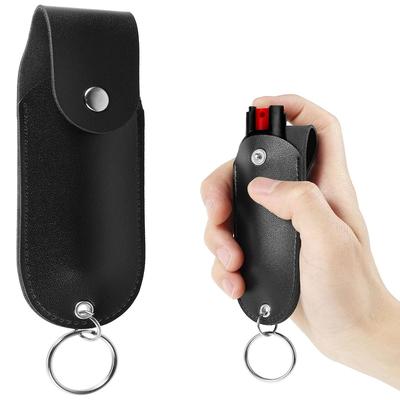 PU Leather Pepper Spray Holster Keychain Mini Portable Defense Pouch PU Leather Pepper Spray Holster Keychain Mini Portable Defense Pouch