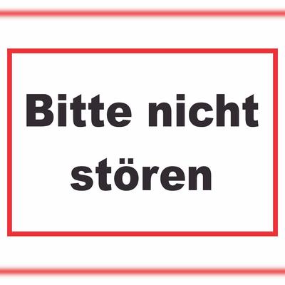HB-Druck Bitte nicht stören Schild A2 (420x594mm)