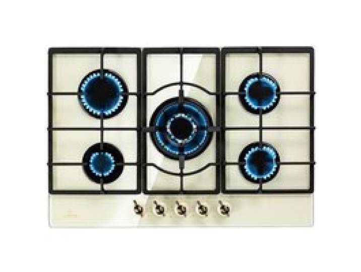 Victoria 75cm Plaque de Cuisson à Gaz 5 Feux Crème
