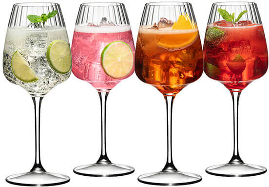 Riedel Summer Drinks Set of 4 Cocktail Mixing Glasses