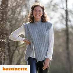 Strickanleitung – Slipover in Wickeloptik aus Woll Butt Versailles