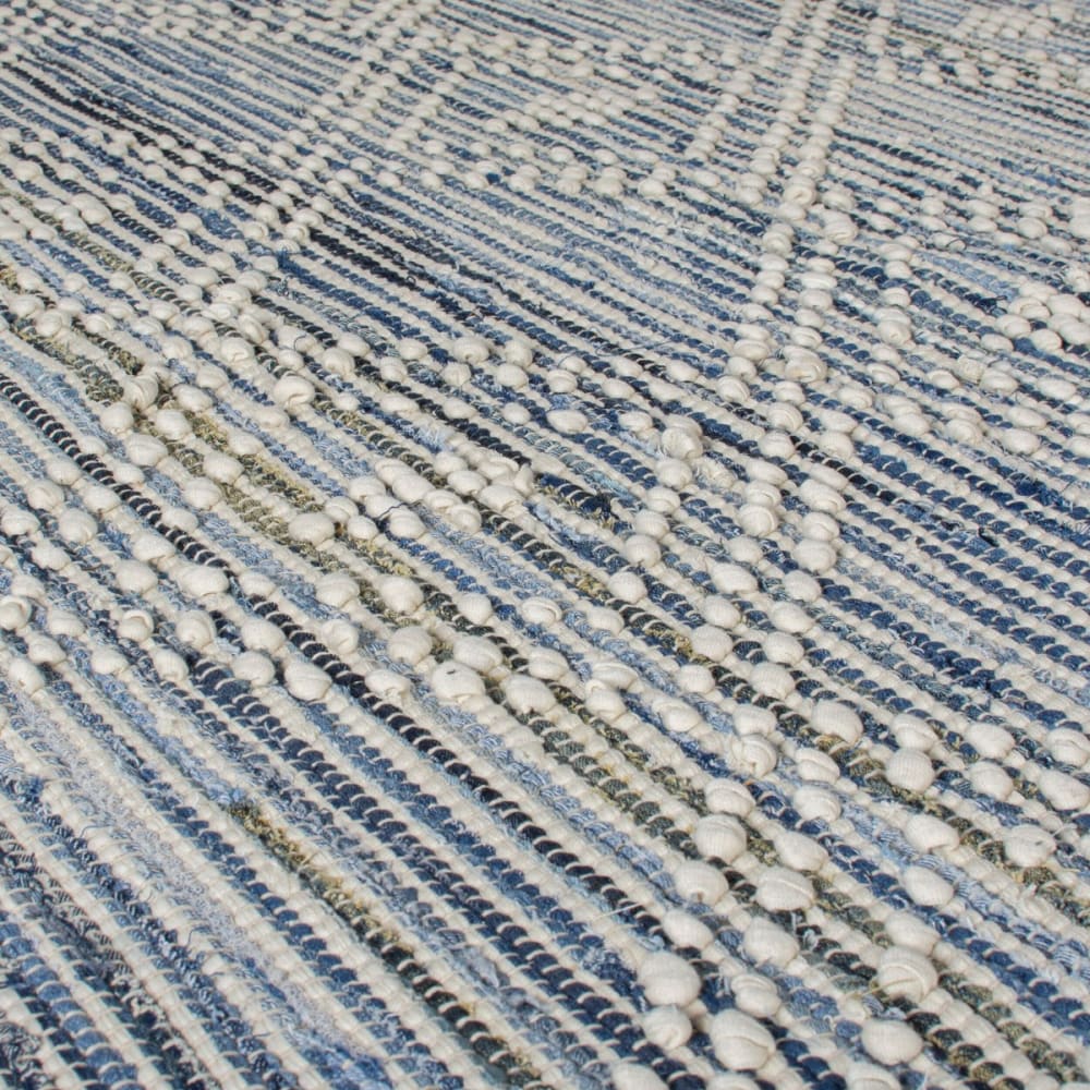 Novatrend Tapis en coton en coton bleu 120x170 cm Bleu 120x170cm