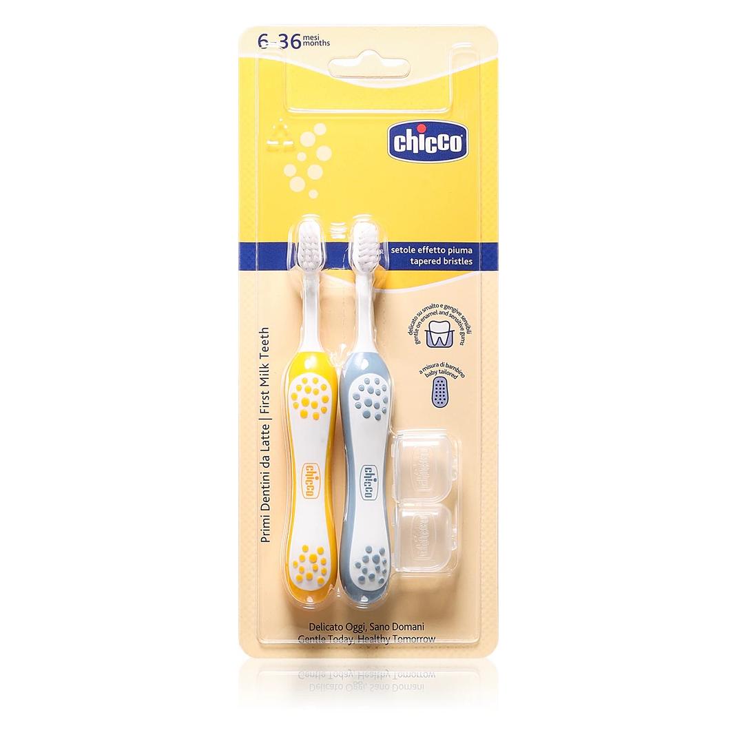 Chicco Zahnbürste für 6-36 Monate Indigo 2 Stück (Extra weich, 2x) (47362757)