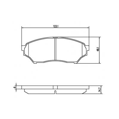 MAPCO Bremsbelagsatz, Scheibenbremse 6850 Vorderachse für MITSUBISHI