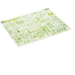 3000x Burgerpapier Veggie Set WRAP & GO, 28 x 34 cm, 3 Sets á 1000 Stück, Fettpapier