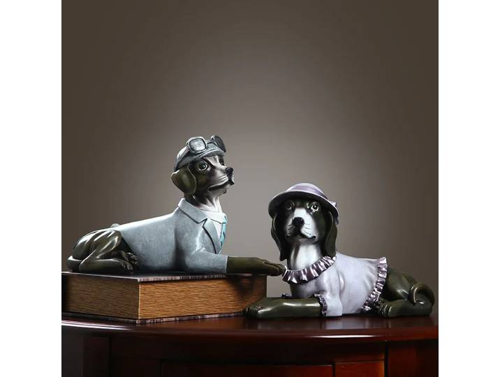 [HHT] ornements de chien rétro de style américain, mobilier de bureau, armoire à vin, salon, accessoires de décoration pour la maison, cadeau artisanal