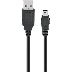 Goobay 50767 USB Kabel USB 2.0 1,8 m USB A Mini-USB B 0,48 Gbit/s Schwarz