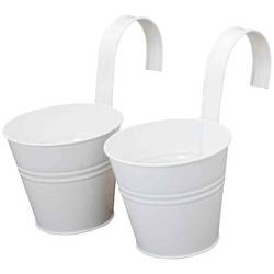 Siena Garden 722612 722612 Pflanzgefäß Stahl Weiß
