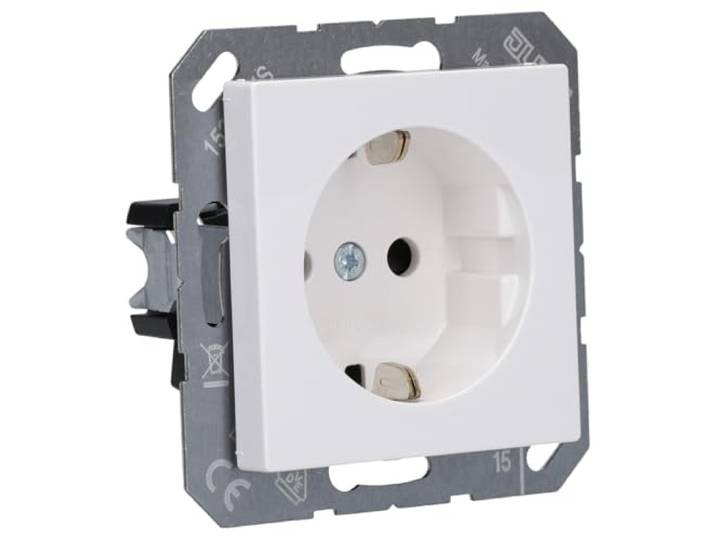 Jung SCHUKO-contactdoos A 1520 BF KI WW alpinewit serie A;Serie AS contactdoos 4011377057647