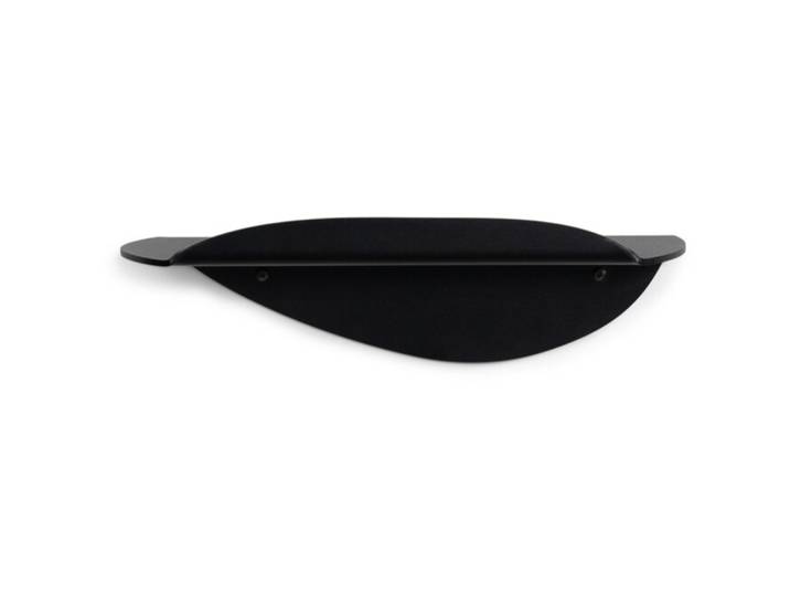 Spinder Design Wandregal Evan Schwarz Stahl B 34 T 10 cm