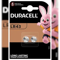 Duracell Alkaline 186-LR43-12GA - 2er Maxiblister