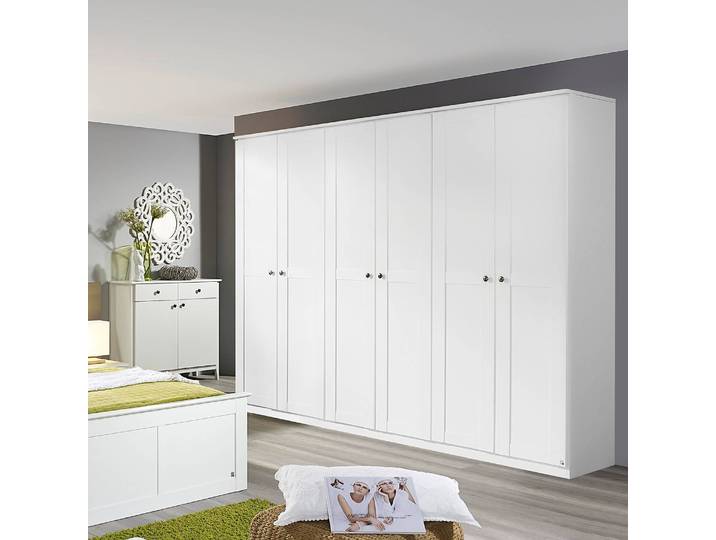 Drehtürenschrank 271cm Weiß/Alpinweiß
