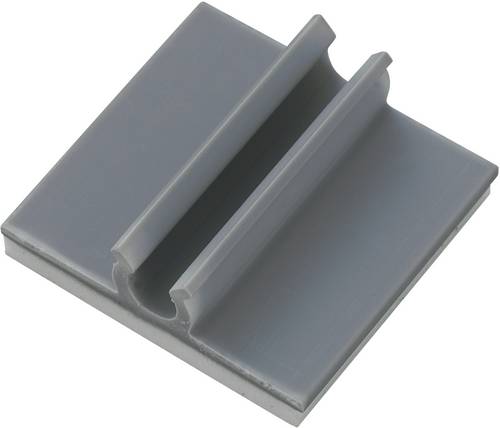 TRU Components Befestigungssockel selbstklebend 543319 Bündel-Ø-Bereich 3.20mm (max) Grau