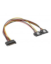 InLine Y-cable Netzteil SATA-Stromstecker M bis W 30 cm (29683C)