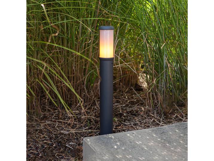 LUTEC Wegeleuchte Heros, dimmbar, schwarz, Aluminium, Modern