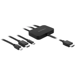 Delock Adapter 85830 USB-C, HDMI oder Mini-DP zu HDMI (HDMI, HDMI), Video Adapter, Schwarz