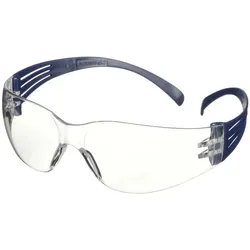 3M SecureFit 100 Schutzbrille, blaue Bügel, Antikratz-Beschichtung, klare Scheibe, SF101AS-BLU
