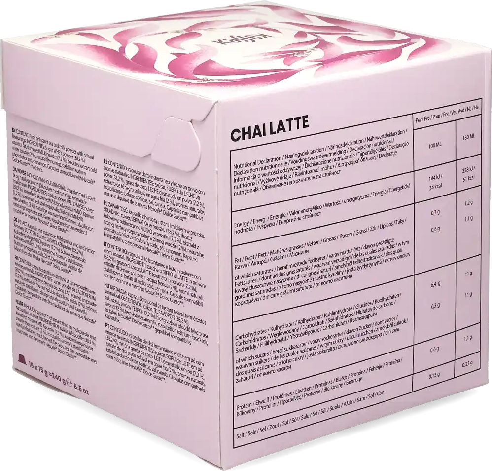KaffeK   Chai Latte - 16 Capsules Chai pour Dolce Gusto - Compatible Dolce Gusto
