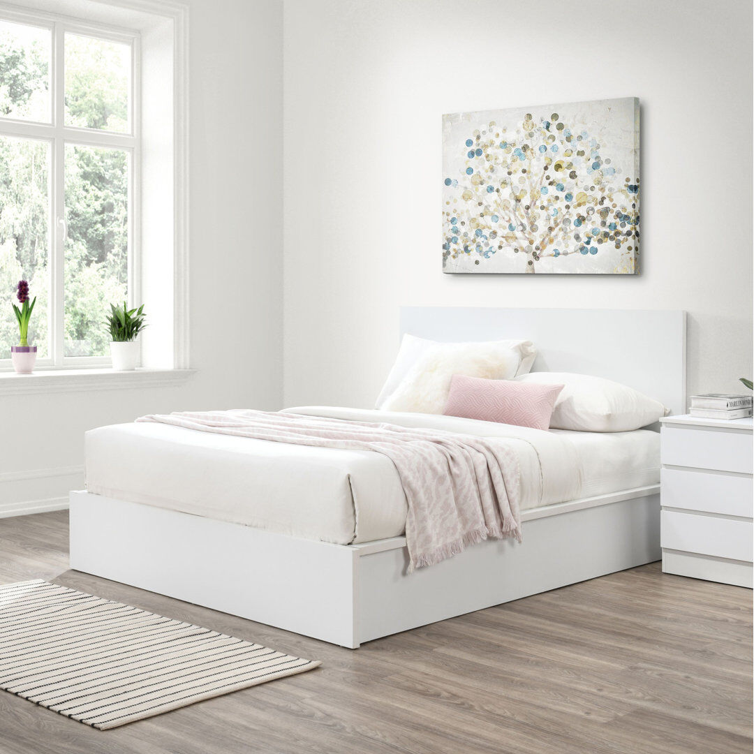 17 Stories Marqita Ottoman Bed White Double (4'6)