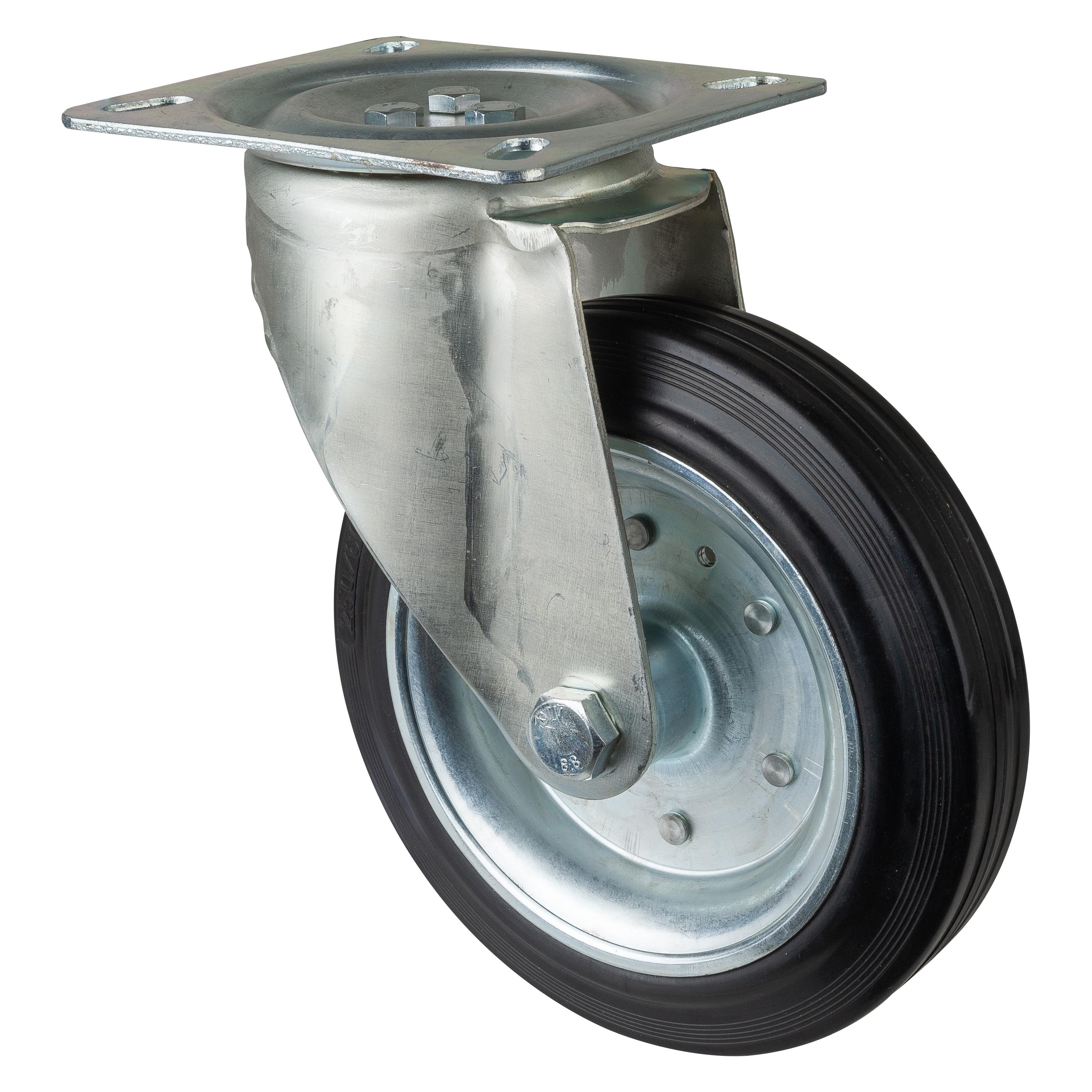 BS Rollen Transp.geräte-Lenkrolle,Rad Ø 250mm, L400.B55, 300kg, stahl verzinkt (228235)