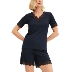 Calida Elegant Dreams Short Pyjama Dunkelblau Modal Small Damen