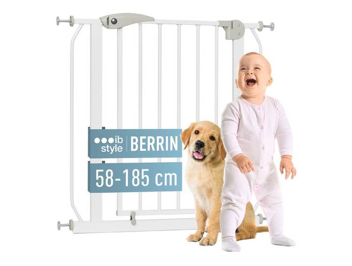 ib style Türschutzgitter Berrin, Ohne Bohren, Sicherheitsgitter für Türen und Treppen, Zum Klemmen